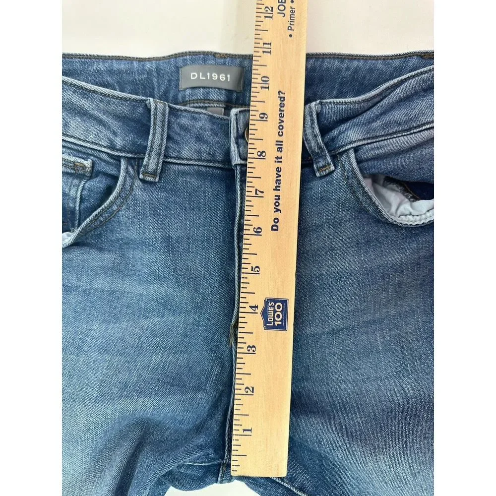 DL 1961 Jeans‎ Womens 24 / 0 Mid Rise Cropped Florence Skinny Denim Blue